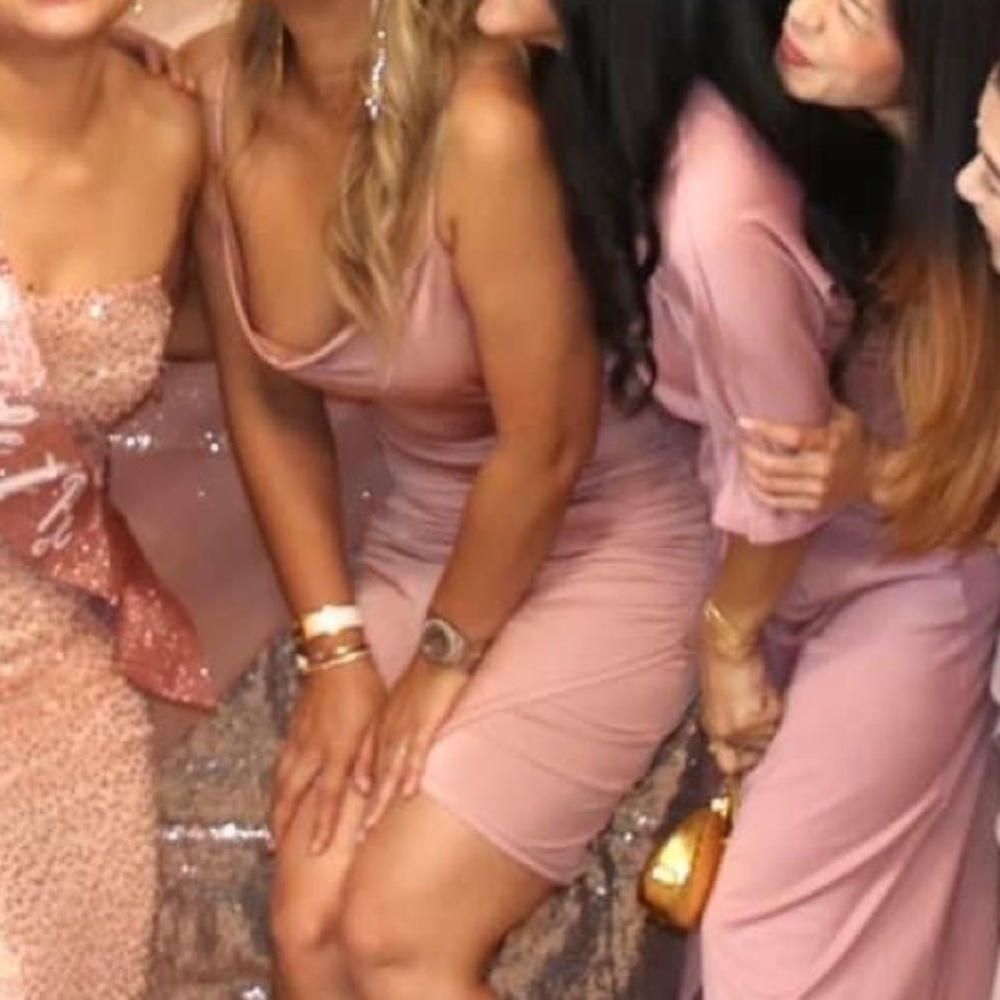 Blush pink skirt